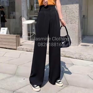 Quần Ống Suông Rộng Cạp Cao 3 Cúc-mã 888