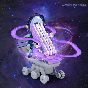 Đồ chơi cậu trượt vũ trụ người du hang không gian cầu trượt cầu trượt đôi có Đèn và Nhạc vui nhộn.