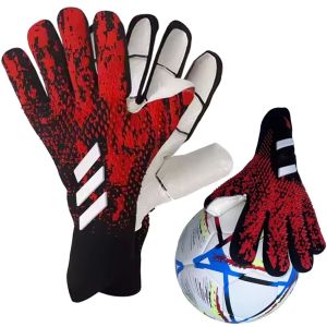 DFGFIN 1Pair ป้องกันนิ้ว ถุงมือผู้รักษาประตู ป้องกันการลื่น ยางหนา ฟุตบอลแฮนด์ ทนทาน ระบายอากาศได้ดี ถุงมือฟุตบอล ผู้ใหญ่ เด็ก