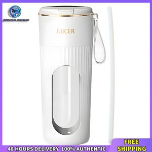 Winnereco 340ml Portable Juicer Juicer Bottle Rechargeable Mini Electric Juicer 1200mAh Juice Extractor 14 Blades for Smoothies Shakes