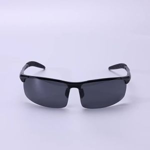 New Polarized Sunglasses Sports Black Aluminum-Magnesium Sunglasses Mens Retro Half-Frame Sunglasses Outdoor Cycling Glasses