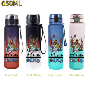 650ML Luffy Zoro Sports Water Bottles Large Capacity Sports Fitness Drinking Bottle Flip Cover Drinking Water Cup Gift