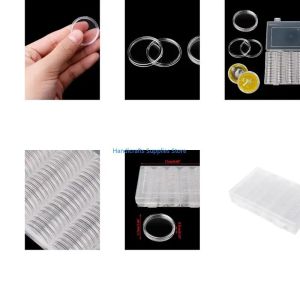 Kirilgu Round Coin Storage Jewelry Earrings Rings Necklace Holder 5B8Q6