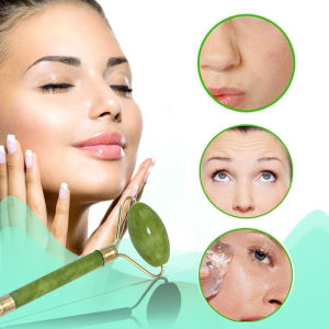 🔥Orfila Jade Roller Massage Stone Anti Wrinkle Face Natural Beauty Device Face Slimming Tools COD