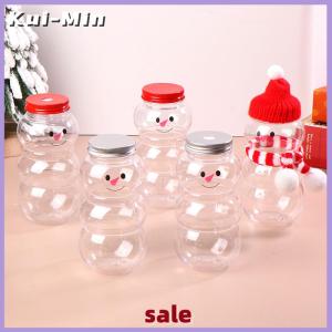 Kui-Min 500ML Christmas Snowman Water Bottles Milk Tea Bottles Coffee Juice Portable Drinking Bottle For Milk Tea Shop Home Juice Cup