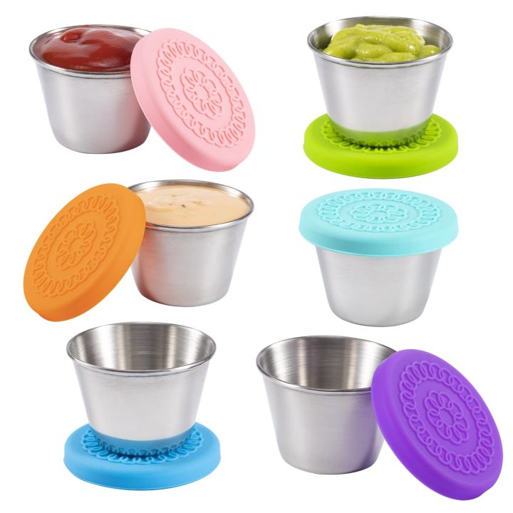 Containers Steel Box Lids Lunch Kids Small Salad Dressing Stainless