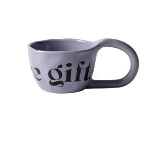 NCNC(OKDEALS01) Porcelain Ceramic Mug Creative Korean Style Ceramic Coffee Mug Big Ear Handle with Handle Tableware Cups Home Decoration