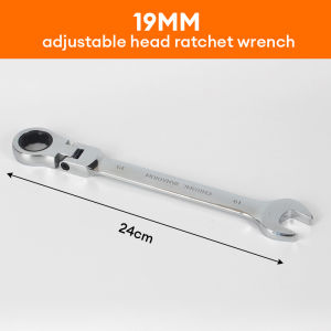 Dual purpose Ratchet adjustable Wrench 8mm 10mm 12mm 14mm 17mm 19mm Ratchet Quick Socket Wrench Spanar