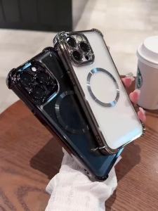 2025For Tecno Spark GO 2 New Case Magnetic Shockproof Transparent With Magnet Ring 2025 New Design Clear Casing For Tecno Spark GO2 Ultra Thin Soft Phone CoverLLKJ