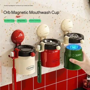 Mouthwash Cup Holder Bracket Solid Load-bearing Toothbrush Cup Orb Shape Rustproof Thick Easy to Access