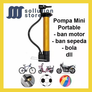 Pompa Angin Ban Sepeda dan motor // Pompa Ban Mini Portable Hidrolis // Pompa Tangan Mini // Pompa Sepeda // Pompa Motor Balon Kasur Bantal Renang Angin Mini Portable-SS