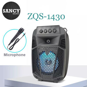 SANCY LED Light Portable Wireless Bluetooth Karaoke Super Bass Speaker With Microphone - Fulfilled by SANCY