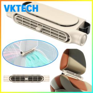 Vktech USB Car Headrest Cooling Air Fan 3 Speeds Adjustable Air Cooling Fan Car Seat Cooling Fan for Front Rear Seat Passenger