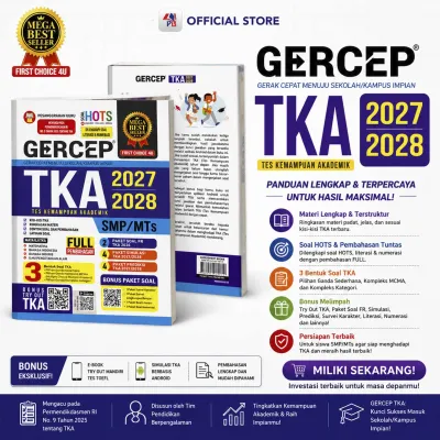 Buku TKA SMP MTs / Gercep TKA (Tes Kemampuan Akademik) SMP / MTs 2027-2028 / Yrama Widya - YW
