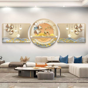 3 Pcs Set Lukisan 5d Walldecor 40*60CM/60*60CM/40*60CM  Dekoratif Kemewahan Modern Abstrak Rumah Dekorasi Dinding Ruang Tamu Seni Mural Kamar Tidur