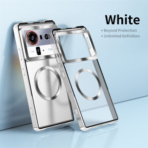 Case For ZTE Nubia Z80 Ultra Case For Aluminium Alloy Metal Frame Matte PC Transparent Cover Shockproof Bumper