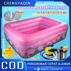 Free Pompa Set Kolamrenang Anak Besar Murah Jumbo / Kolam Renang / Kolam Renang Anak / kolam renang anak 1 set pompa / Kolam Mandi Bola / Kolam Anak Murah Terbaru Kekinian / Baby Bathttub Kolam Mandi Bayi COD Ready Stock