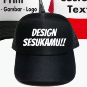 Topi Trucker Custom Desain Personalisasi - Motif Grafis/Logo/Scary Face - Warna Variatif