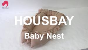 Baby Nest Ruffle Baby Bassinet For Newborns Travel Bed Stars Design Portable Lounger Cotton Toddler Crib Breathable Sleep Nest