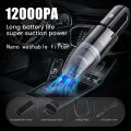 12000pa Portable Vacuum Cleaner 3 In 1 Wireless Mini vacuum cleaner For Home Wet And Dry Car Vacum,Powerful motor with long battery life For home/car/office use. 