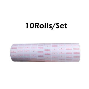 10 Rolls Price Label Sticker Single Row Paper Labels for Tagging Tag Labeller Machine Price Paper