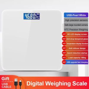 Digital Body Weighing Weight Scale - Black digital weighing scale human rechargeable