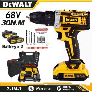 DeWalt 68V Brushless Cordless Hammer Drill Driver with 2 48V Batteries