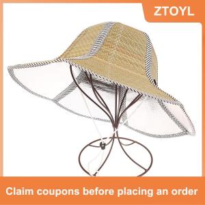 【ZTOYL】 Chinese Bamboo Rattan Hats Retro Handmade Weave Straw Hat Tourism Rain Dance Props Cone Fishing Sunshade Fisherman Hat