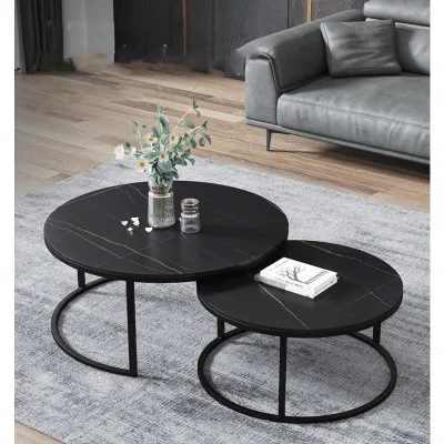Ready stock! Sintered stone coffee table in set of 2pc/Choice of 2 colour!
