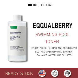 Eqqualberry Swimming Pool Toner 300ml Moisture Exfoliating Formula With Sodium Hyaluronate Protease Panthenol And 5-Berry Complex Hydrating Refreshing Moisturizing Soothing Repairing Barrier Balance Water And Oil Malaysia Ready Stock
