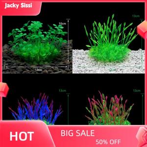 Jacky Simulation Artificial Plants Fish Tank Decor Water Weeds Ornament Aquarium Plastic Fish Tank Grass Plant Underwater Viewing