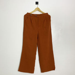 KAYSER Yeaji Celana Kulot Wanita All Size Side Button Rayon Highwaist Culotte Polos 456G
