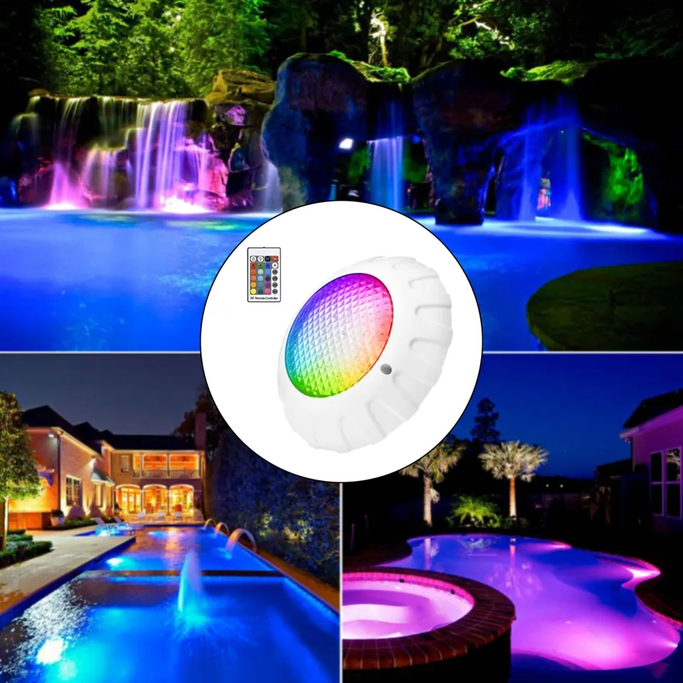 Dolity RGB LED Pool Light Underwater Night Lamp Wall Mounted SPA