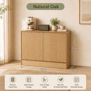 Modern style cabinet multifunctional console cabinet with living room storage cabinet groove storage cabinet wooden cabinet