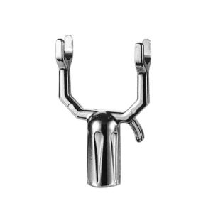 1PC Hợp kim nhôm quần áo ngã ba đầu Quần áo cầm tay Rod Doanh tủ quần áo cực thay thế móc phụ kiện gia đình
