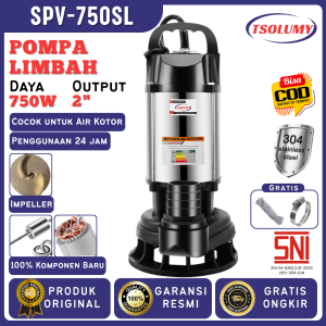 Tsolumy Pompa Celup SPV-750 SL750 Watt Outout 2 Inch Pompa Kolam Irigasi  Pompa Rumah Tangga