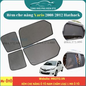 Rèm che nắng xe Toyota Yaris Hatback/Sedan 2008-2012-Hàng Loại 1 Mr Ô Tô vải dày chống nắng tốt dễ lắp đặt vừa khít xe