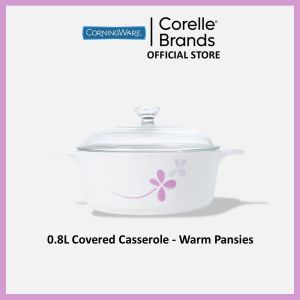 CORNINGWARE 0.8L Covered Casserole - Warm Pansies