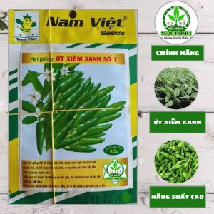 Hạt Giống Ớt Xiêm Xanh Số 1 NAM VIỆT (Gói 5gr) - Cây sinh trưởng khỏe sai trái trái đẹp