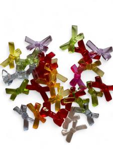 35 pcs transparent bow bead Ribbon Tansparent Clear Acrylic Beads For DIY Jewelry Accessories size 20 x 30 mm