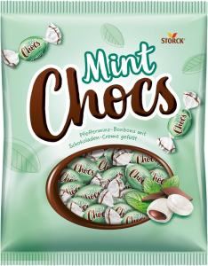 Storck Mint Chocs Peppermint Candies With Chocolate Cream Filling 200g