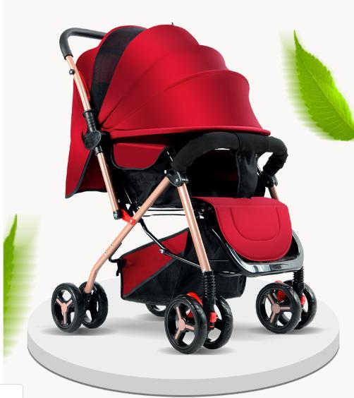 RED MERAH Baby Trend Ultra Lighweight Onehand TriFold Compact
