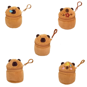 Đáng yêu capybara Ví headphone túi lưu trữ ví tiền mặt dây chuyền động vật hoạt hình Pouch sang trọng headphone trường hợp