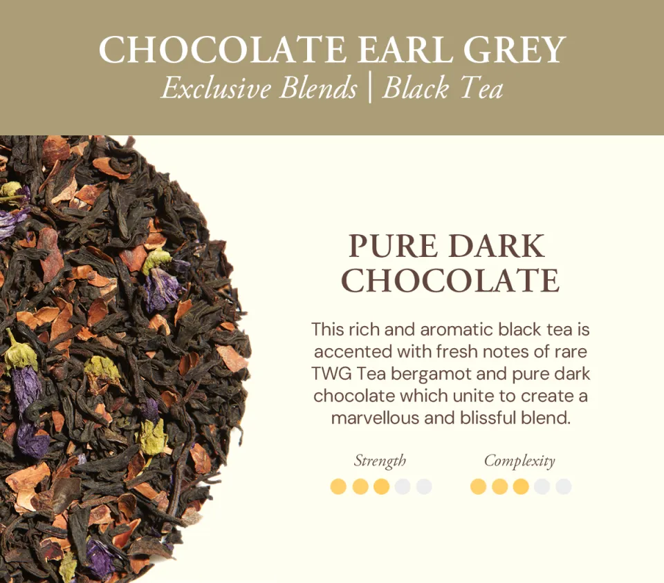 TWG Tea | Chocolate Earl Grey, Loose Leaf Black Tea Blend in