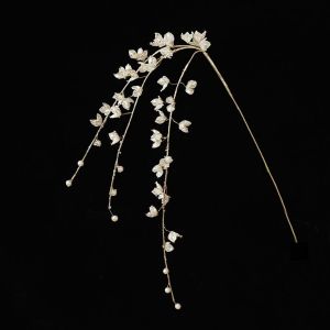 HCHC MALL 35-40cm Christmas Crystal Pendants Glitter Realistic Artificial Christmas Branches Versatile Handmade Imitation Pearl Chain Christmas Tree Decoration