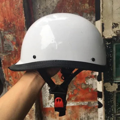 Mũ bảo hiểm 1/2 dáng đua ngựa dáng tròn ( k lưỡi)- mũ bảo hiểm nửa đầu dáng ngựa tròn trơn