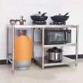 Kitchen Rack 304 Stainless Steel Gas Stove Stand Rack with Cabinet Kitchen Cooking Table Heavy Duty Organizer Shelf Gas Tank Rack Liquefied Gas Rack Gas Rack Stove Bench Rack Stainless Patungan Ng Lagayan Ng Kalan. 