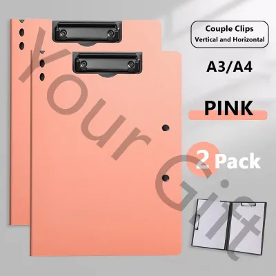 1PC Double Clip Folder Clipboard A4 Horizontal/Vertical Document Clip School Office Stationery
