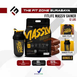 Fitlife Massiv Gainer 12 Lbs (MPro Upgraded) Penambah Berat Badan