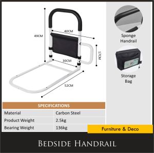 Bedside Handrail For Pregnant Women / Safety Bed Assist Rail with Storage Bed